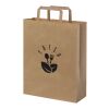 Kraft 80-90 g/m2 paper bag with flat handles - medium Kraft brown | not available | No Branding | not available | not available