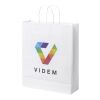 Kraft 80-90 g/m2 paper bag with twisted handles - large white | No Branding | not available | not available