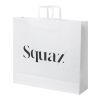 Kraft 90-100 g/m2 paper bag with flat handles - XX large white | No Branding | not available | not available