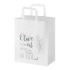Kraft 80 g/m2 paper bag with flat handles - 25 x 15 x 32 cm White | No Branding | not available | not available