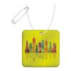 RFX™ square reflective PVC hanger Neon yellow | not available | No Branding | not available | not available