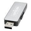White Light-Up USB stick Solid black-Silver-White | No Branding | not available | not available | 1 GB