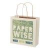 Agricultural waste 150 g/m2 paper bag with twisted handles - small Ivory white | No Branding | not available | not available