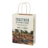 Agricultural waste 150 g/m2 paper bag with twisted handles - medium Off white | No Branding | not available | not available