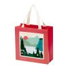 Smartfold 230 g/m2 paper bag with ribbon handles and matt lamination -  24 x 10 x 24 cm White