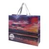 Smartfold 230 g/m2 paper bag with ribbon handles and matt lamination -  42 x 12 x 35 cm White