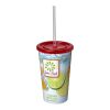 Brite-Americano® 350 ml double-walled stadium cup Red | No Branding | not available | not available