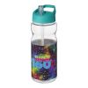 H2O Active® Base 650 ml spout lid sport bottle Transparent clear-Aqua blue | not available | No Branding | not available | not available