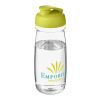 H2O Active® Pulse 600 ml flip lid sport bottle Transparent-Lime | Not applicable | No Branding | not available | not available