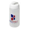 Baseline Plus 500 ml flip lid sport bottle Transparent-White | No Branding | not available | not available