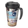 Brite-Americano® Grande 350 ml mug with spill-proof lid Solid black-Solid black | No Branding | not available | not available