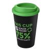 Americano ECO 350 ml recycled tumbler Solid black-Green | not available | No Branding | not available | not available