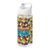 H2O Active® Octave Tritan™ 600 ml spout lid sport bottle White-Transparent clear | No Branding | not available | not available