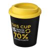 Americano® Espresso Eco 250 ml recycled tumbler Solid black-Yellow | not available | No Branding | not available | not available