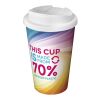Brite-Americano® Eco 350 ml spill-proof insulated tumbler White | No Branding | not available | not available