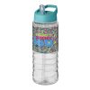 H2O Active® Treble 750 ml spout lid sport bottle Transparent-Aqua blue | No Branding | not available | not available