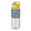 H2O Active® Treble 750 ml spout lid sport bottle White-Yellow | not available | No Branding | not available | not available