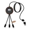 SCX.design C40 5-in-1 rPET light-up logo charging cable and 10W charging pad Standard | Brown | No Branding | not available | not available