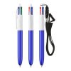 BIC® 4 Colours Glacé with Lanyard White-blue