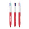 BIC® 4 Colours Soft with Lanyard White-red | No Branding | not available | not available