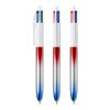 BIC® 4 Colours® Flags Collection blue-RED   SILVER   GREEN-clear red | No Branding | not available | not available
