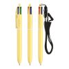 BIC® 4 Colours® Pastel + Lanyard Yellow