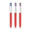 BIC® 4 Colours ballpen White-red