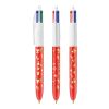 BIC® 4 Colours ballpen White-red