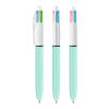 BIC 4-colour fashion pen White-White/Light Blue | No Branding | not available | not available