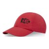 Mica 6 panel GRS recycled cool fit cap Standard | Red | Direct to Film | front | 50 mm x 50 mm | 100