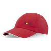 Morion 6 panel GRS recycled cool fit sandwich cap Standard | Red | Direct to Film | front | 50 mm x 50 mm | 100