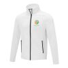 Zelus men's fleece jacket Standard | White | XS | 1-color Screen Print | right bicep | 80 mm x 100 mm