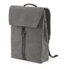 Prague Backpack 25L rCotton. Hook closure. Fits 17" laptop Dark grey | No Branding | not available | not available | not available