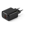 Franklin Wall Charger rABS 20W. USB-C and USB-A Fast charging Solid black | No Branding | not available | not available | not available