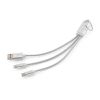 Lavoisier 3-in1 cable rPVC. 10W. With Keyring White