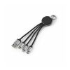 Boyle 4-in1 Cable rABS. 10W. with Keyring and Backlit logo Solid black