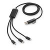 Turing 5-in-1 Cable rPVC. 1.2m 10W Solid black