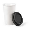 Tagus Travel Cup Ceramic 330ml. Double wall with coloured lid Black | No Branding | not available | not available | not available