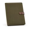 Eliot A4 Folder rCotton. 64 FSC sheet notepad and rPU closure Army green | No Branding | not available | not available | not available