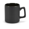 Ganges Ceramic Mug. 320ml. Matt Finish and Stackable Solid black