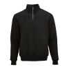 Malibu 1/4 zipper sweatshirt. Org. cotton, rCotton and rPET. Made in PT Black | No Branding | not available | not available | not available