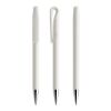 Prodir DS1 twist ballpoint pen polished white | Without Branding | Without Branding | Chrome finish metal | Blue