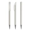Prodir DS3 twist ballpoint pen matt white | Without Branding | Without Branding | Satin finish metal | Blue