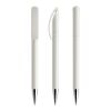 Prodir DS3 twist ballpoint pen polished white | Without Branding | Without Branding | Chrome finish metal | Blue