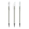 Prodir DS3 twist ballpoint pen transparent Transparent | Without Branding | Without Branding | Chrome finish metal | Black