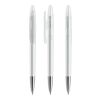 Prodir DS5 twist ballpoint pen frosted Transparent | Without Branding | Without Branding | Satin finish metal | Black