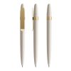 Prodir DS5 twist ballpoint pen Shell with metal clip beige-gold | Without Branding | S13 Gold | Black