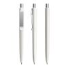 Prodir DS8 push ballpoint pen matt with metal clip white-silver | Without Branding | Blue