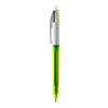 BIC® 4 Colours Fluo ballpen + lanyard Yellow | No Branding | not available | not available