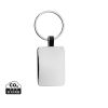 RCS recycled zinc alloy rectangle keyring silver | No Branding | not available | not available
